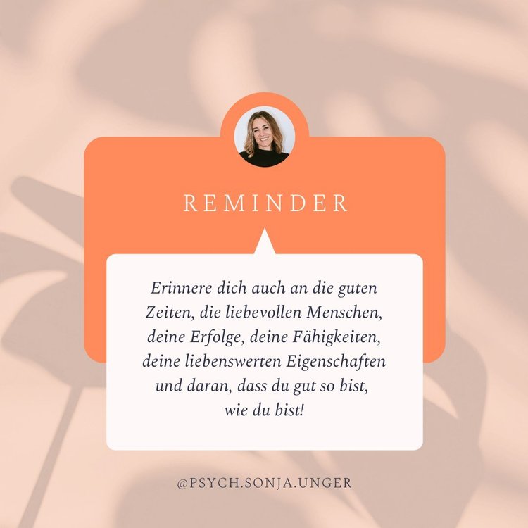 Eine wichtige Ressource f&uuml;r dein Wohlbefinden ist: Dich an das zu erinnern, was gut war und ist.
.
Wenn dir das sehr schwer f&auml;llt, beginne mit einfacheren Dingen, die du schon ein wenig sp&uuml;ren kannst. Beispielsweise k&ouml;nntest du je